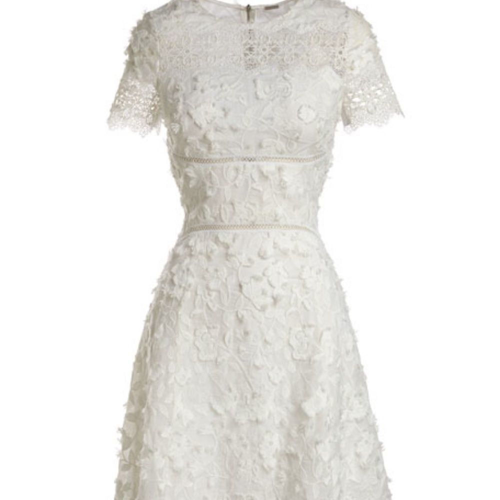 Elie Tahari Adina dress in white